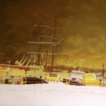 Hafen von Oslo im Winter